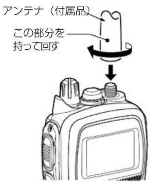 アンテナ(付属品) この部分を 持って回す