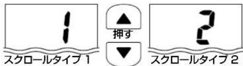 1 スクロールタイプ 1 ▲ 押す ▼ 2 スクロールタイプ 2