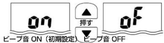 on 押す OF ビープ音 ON(初期設定) ビープ音 OFF
