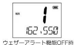 WX 162,550 ウェザーアラート機能OFF時