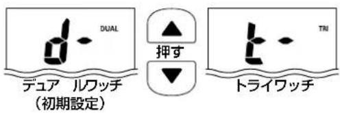 d DUAL デュアルワッチ (初期設定) 押す トライワッチ