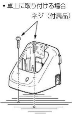 • 卓上に取り付ける場合 ネジ(付属品)