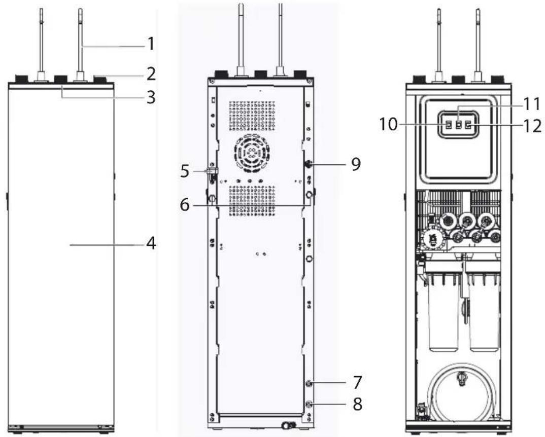 TOSHIBA TWP-WA2SVNK - 2-1 Tên bộ phận của máy lọc nước - 1