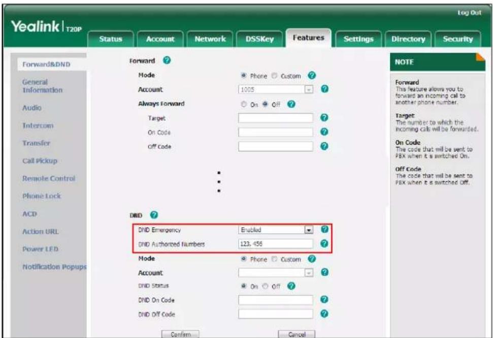 Yealink SIP-T20p - To activate DND in custom mode: - 2
