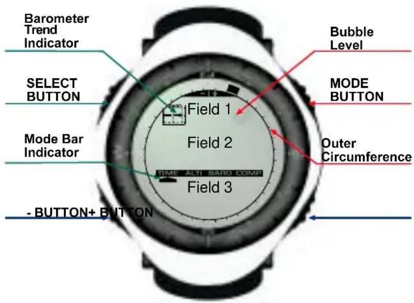 SUUNTO X-Lander Military - LCD DISPLAY - 1