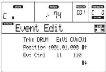 KORG MicroARRANGER - EVENT EDIT PROCEDURE - 2