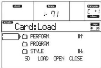 KORG MicroARRANGER - Loading a single item - 1