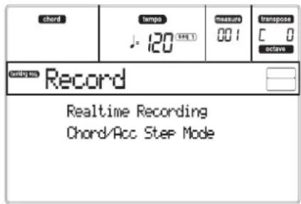 KORG MicroARRANGER - Now, press RECORD. - 1
