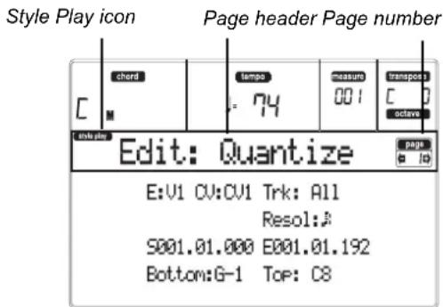 KORG MicroARRANGER - EDIT PAGE STRUCTURE - 1