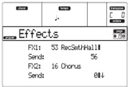KORG MicroARRANGER - PAGE 19 - EFFECTS - 1