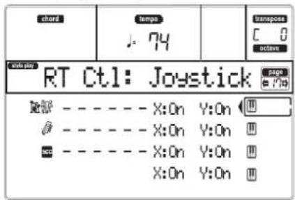 KORG MicroARRANGER - PAGE 17 - R.T. CONTROLS: JOYSTICK - 1