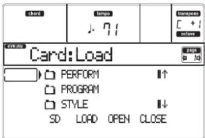 KORG MicroARRANGER - Loading all data of a specified type - 1