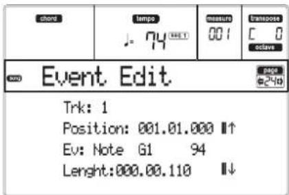 KORG MicroARRANGER - EVENT EDIT PROCEDURE - 1