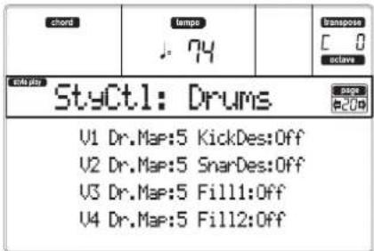 KORG MicroARRANGER - PAGE 20 - STYLE CONTROLS: DRUM/FILL - 1