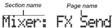 KORG MicroARRANGER - Page header - 1