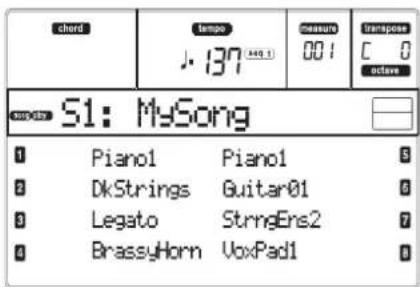 KORG MicroARRANGER - TRACKS 1–8 PAGE - 1