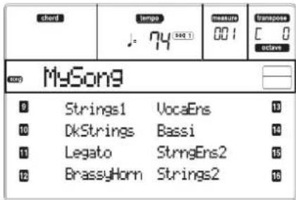 KORG MicroARRANGER - TRACKS 9–16 PAGE - 1