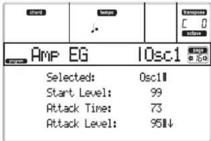 KORG MicroARRANGER - PAGE 16 - AMP EG - 1
