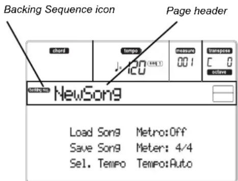 KORG MicroARRANGER - MAIN PAGE (BACKING SEQUENCE PLAY) - 1
