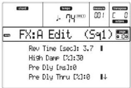 KORG MicroARRANGER - PAGE 10 - FX: A EDITING - 1