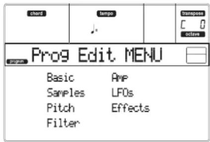 KORG MicroARRANGER - MENU - 1