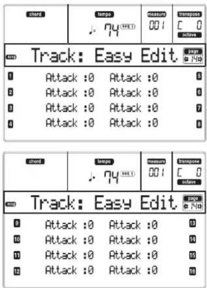 KORG MicroARRANGER - PAGE 14 - TRACK: EASY EDIT - 1