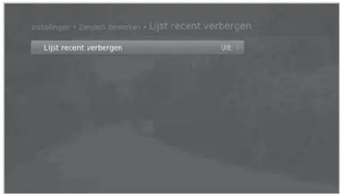 HUMAX iHDR-5200C - Lijst recent verbergen - 1