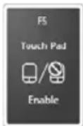 TOSHIBA Qosmio X870-152 - Disabling or enabling the touch pad - 1