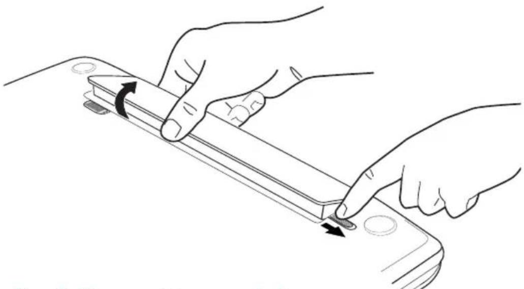 TOSHIBA Qosmio X870-152 - Removing the battery from the computer - 2