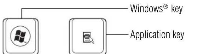 TOSHIBA Qosmio X870-152 - Special Windows® keys - 1