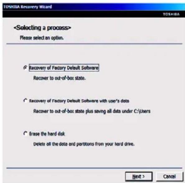 TOSHIBA Qosmio X870-152 - Recovering to out-of-box state (recommended recovery method) - 2