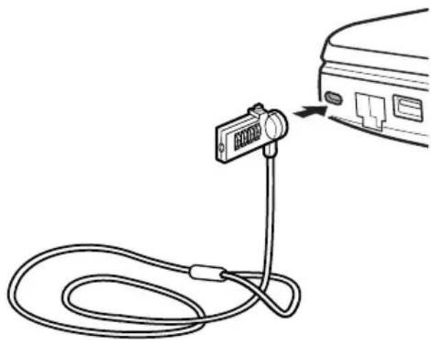 TOSHIBA Qosmio X870-152 - Using a computer lock - 3