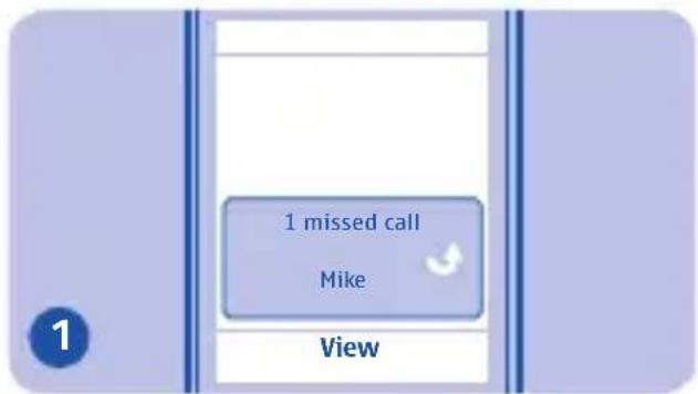 NOKIA Asha 203 - View your missed calls - 1