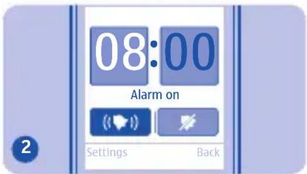 NOKIA Asha 203 - Set an alarm - 4