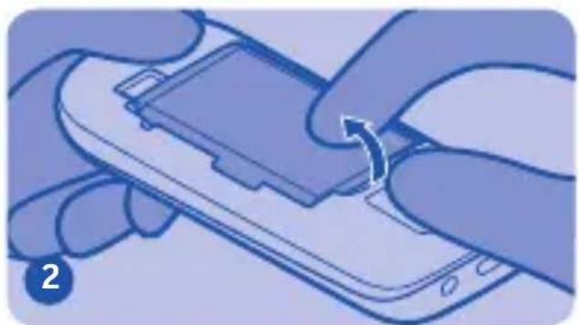NOKIA Asha 203 - Insert a SIM card and battery - 3