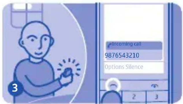 NOKIA Asha 203 - Make or answer a call - 2