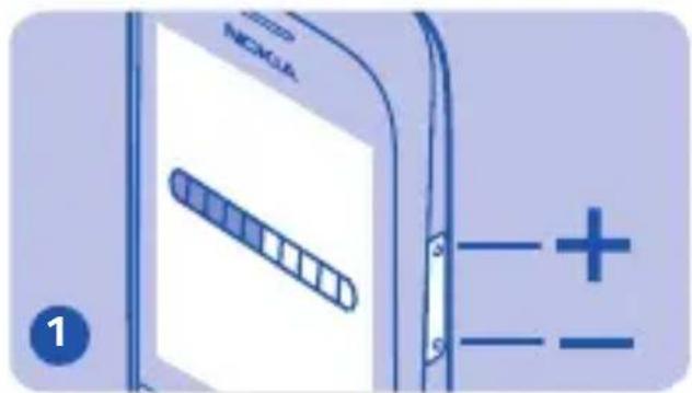 NOKIA Asha 203 - Change the volume - 3