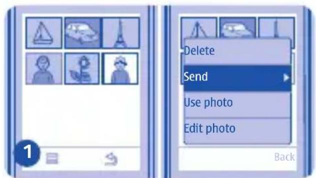 NOKIA Asha 203 - Send a photo using Bluetooth - 3