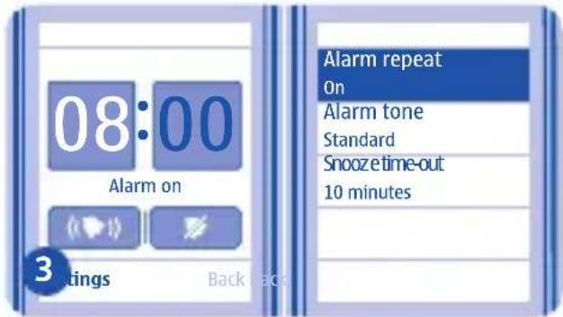 NOKIA Asha 203 - Set an alarm - 2