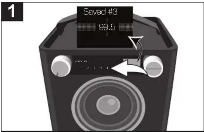 TDK V513 - SETTING THE FM PRESETS (FIVE PRESETS) - 1