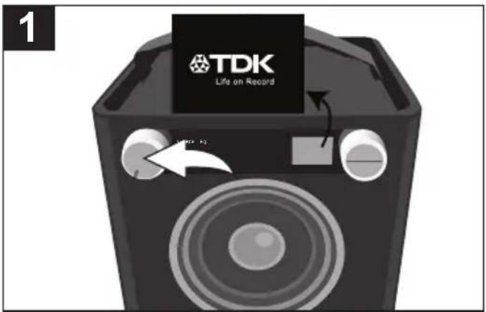 TDK V513 - TURNING THE UNIT ON/OFF AND ADJUSTING THE VOLUME - 1