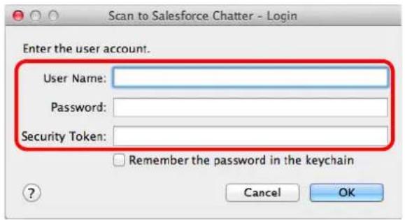 FUJITSU ScanSnap iX500 - Enter your user name and password, and then click the [OK] button. - 1