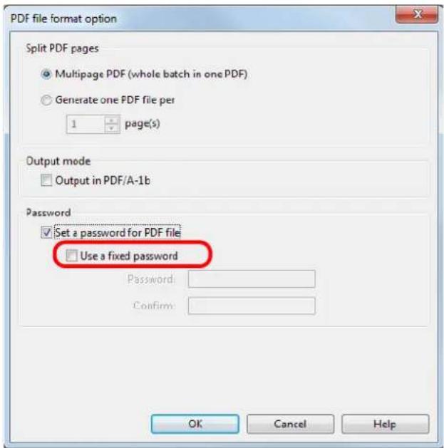 FUJITSU ScanSnap iX500 - Select the [Set a password for PDF file] check box. - 2