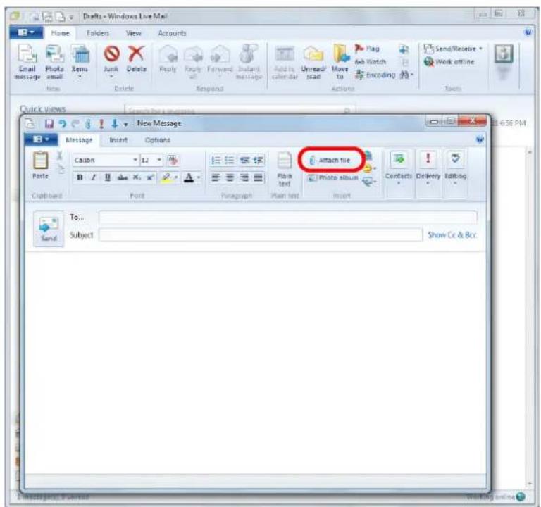 FUJITSU ScanSnap iX500 - Click the [Attach file] button. - 1