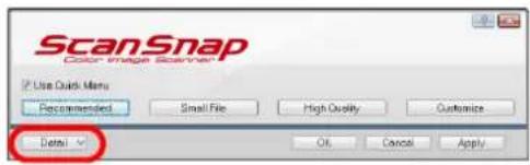 FUJITSU ScanSnap iX500 - Click the [Detail] button to switch to the detail view mode. - 1