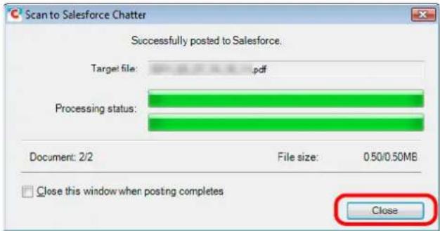 FUJITSU ScanSnap iX500 - Click the [Post] button. - 1