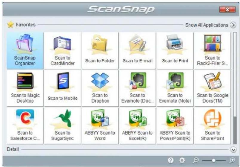 FUJITSU ScanSnap iX500 - Press the [Scan] button on the ScanSnap to start a scan. - 1