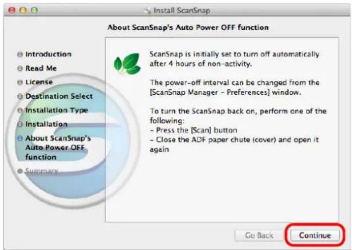 FUJITSU ScanSnap iX500 - Read the explanation, and then click the [Continue] button. - 1