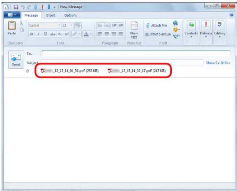 FUJITSU ScanSnap iX500 - Select the file to be attached, and click the [Open] button. - 1