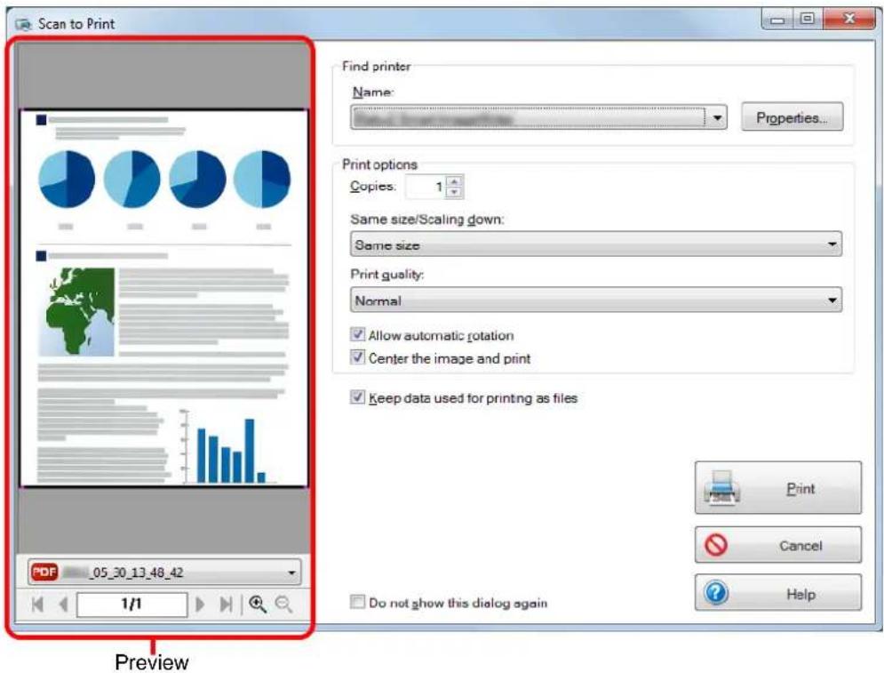 FUJITSU ScanSnap iX500 - Check the scanned image in the preview area. - 1